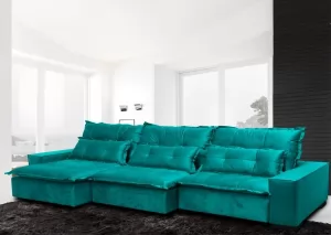 Sofá 3 Lugares Retrátil e Reclinável 3,50m 