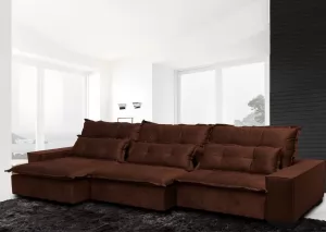 Sofá 3 Lugares Retrátil e Reclinável 3,50m 
