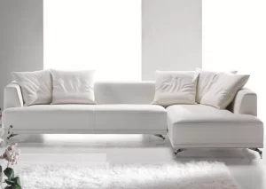 Sofá de Canto com Chaise  100% COURO - BAH001