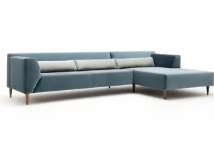 Sofá em L com chaise de casal  3,13m x 1,71m - ROD001
